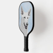 White Shepherainting - Niedliche Original Hunde Ku Pickleball Schläger (Links)