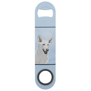 White Shepherainting - Niedliche Original Hunde Ku Speed Flaschenöffner