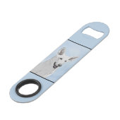 White Shepherainting - Niedliche Original Hunde Ku Speed Flaschenöffner (Rückseite Schrägansicht)
