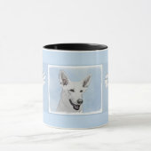 White Shepherainting - Niedliche Original Hunde Ku Tasse (Zentrum)