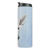 White Shepherainting - Niedliche Original Hunde Ku Thermosbecher (Nach rechts gedreht)