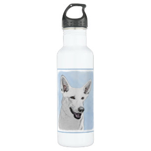 White Shepherainting - Niedliche Original Hunde Ku Trinkflasche