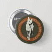 White Shepherd Button (Vorne & Hinten)