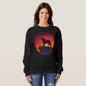 White Shepherd Dog Sunset Sweatshirt (Vorne ganz)