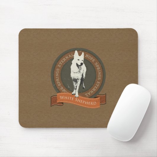 White Shepherd Mousepad (Mit Mouse)