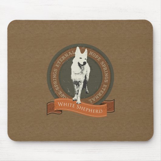 White Shepherd Mousepad (Vorne)