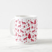 White Shepherd Weihnachtsdesign Kaffeetasse (Vorderseite Links)