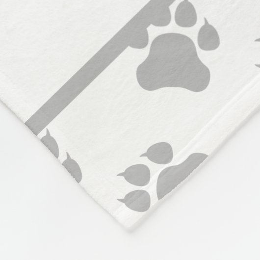 White Shepherd White German Shepherd & Individuell Fleecedecke (Ecke)