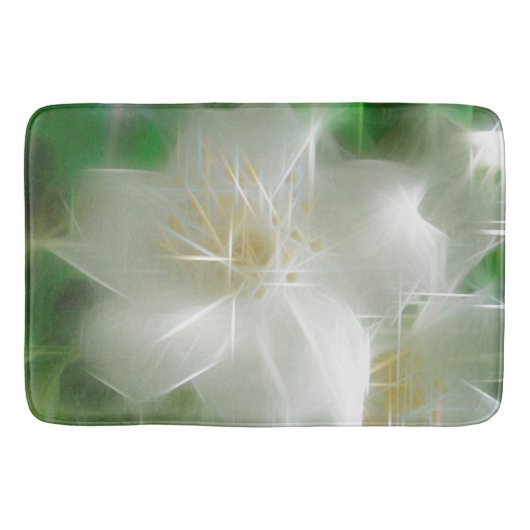 White Shiny Jasmine Badematte (Vorderseite)
