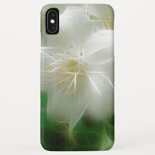 White Shiny Jasmine Case-Mate iPhone Hülle (Rückseite)