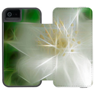 White Shiny Jasmine Incipio Watson™ iPhone 5 Geldbörsen Hülle