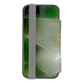 White Shiny Jasmine Incipio iPhone Geldbeutel-Hülle (Folio Rückseite)