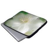 White Shiny Jasmine Laptopschutzhülle (Vorne Knopf)
