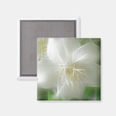 White Shiny Jasmine Magnet (Vorderseite/Rückseite)