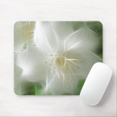 White Shiny Jasmine Mousepad (Mit Mouse)