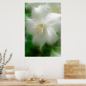 White Shiny Jasmine Poster (Küche)