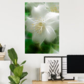 White Shiny Jasmine Poster (Heimbüro)