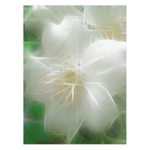 White Shiny Jasmine Tischdecke