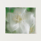 White Shiny Jasmine Wandteppich (Vorderseite (Horizontal))