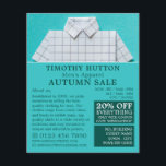 White Shirt, Men's Clothing Store Advertising Flyer<br><div class="desc">White Shirt,  Men's Clothing Store Advertising Flyers By the Business Card Store.</div>