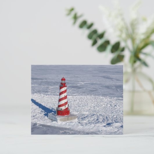 White Shoal Lighthouse Postkarte (Stehend Vorderseite)