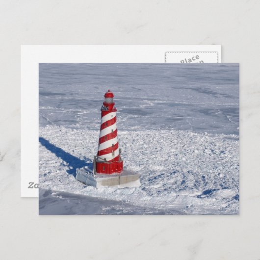 White Shoal Lighthouse Postkarte (Vorne/Hinten)