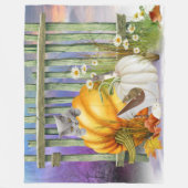 White Shoe Lost im Pumpkin Patch Collage Fleecedecke (Vorderseite)