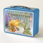 White Shoe Lost im Pumpkin Patch Collage Metall Brotdose (Rückseite)