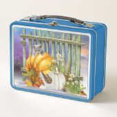 White Shoe Lost im Pumpkin Patch Collage Metall Brotdose (Vorderseite)