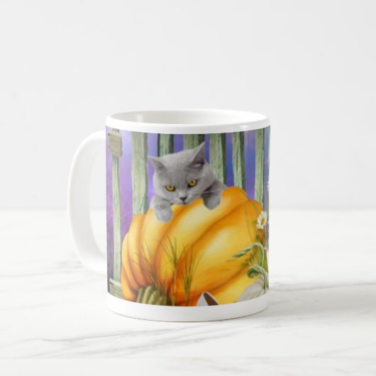 White Shoe Lost im Pumpkin Patch Kaffeetasse (Vorderseite Links)