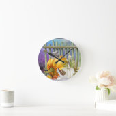 White Shoe Lost in the Pumpkin Patch ist eine Coll Runde Wanduhr (Zuhause)