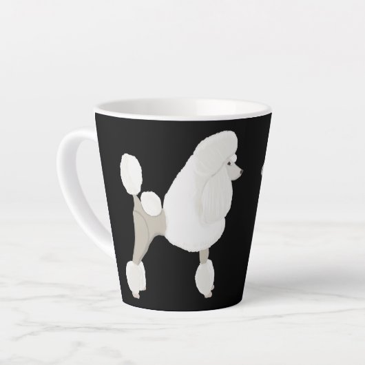 White Show Poodle Milchtasse (Linke Ecke)