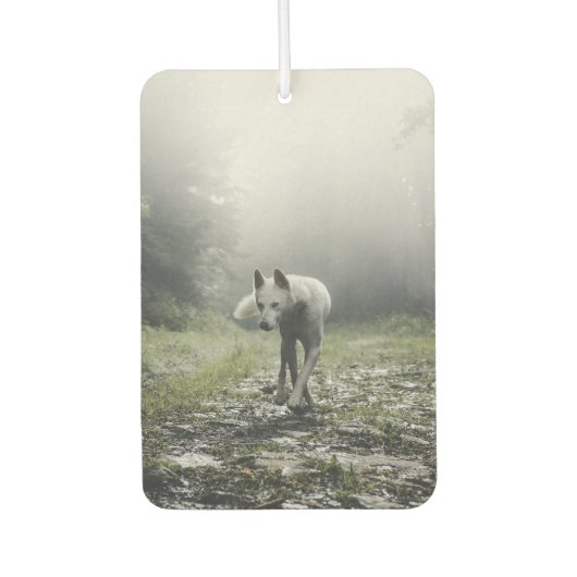 White Siberian Husky Autolufterfrischer (Vorderseite)
