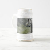 White Siberian Husky Bierglas (Vorderseite Links)