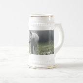 White Siberian Husky Bierglas (VorderseiteRechts)