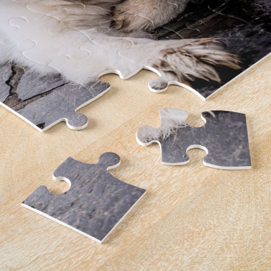 White Siberian Husky Canada Lake Puzzle (Seite)