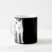 White Siberian Husky Dog Kaffeetasse (Vorderseite Links)