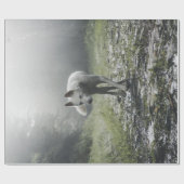 White Siberian Husky Geschenkpapier (Flach)