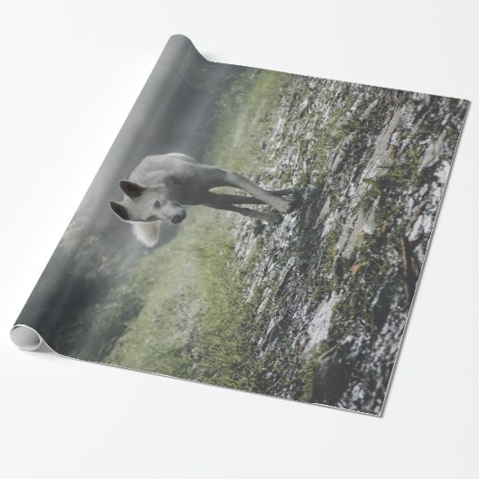 White Siberian Husky Geschenkpapier (Ungerollt)