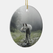 White Siberian Husky Keramik Ornament (Rechts)