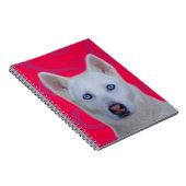 White Siberian Husky Notizblock (Rechte Seite)