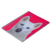 White Siberian Husky Notizblock (Linke Seite)
