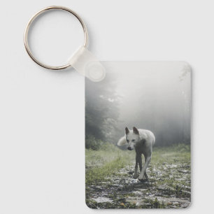 White Siberian Husky Schlüsselanhänger