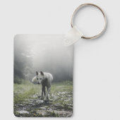White Siberian Husky Schlüsselanhänger (Rückseite)