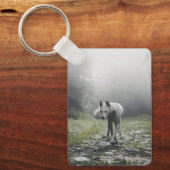 White Siberian Husky Schlüsselanhänger (Vorderseite)