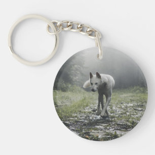 White Siberian Husky Schlüsselanhänger
