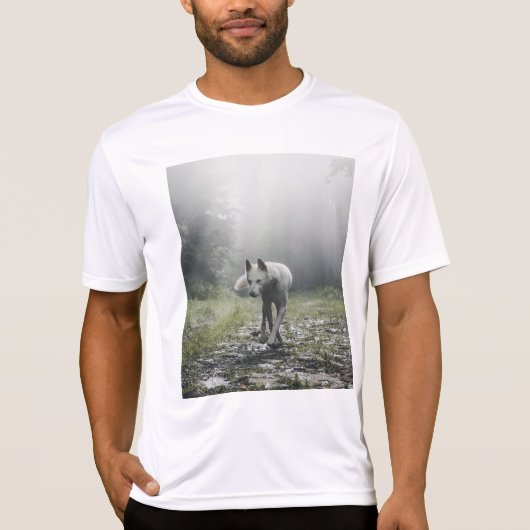 White Siberian Husky T - Shirt (Vorderseite)