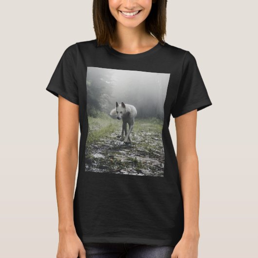 White Siberian Husky T-Shirt (Vorderseite)