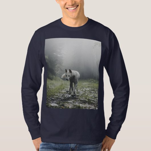 White Siberian Husky T - Shirt (Vorderseite)