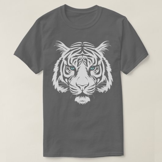 White Siberian Tiger Big Cat Wildlife T-Shirt (Design vorne)